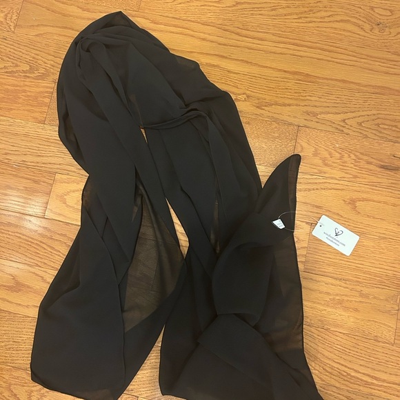 NWT windsor Elegant Black Chiffon Scarf - Picture 1 of 5